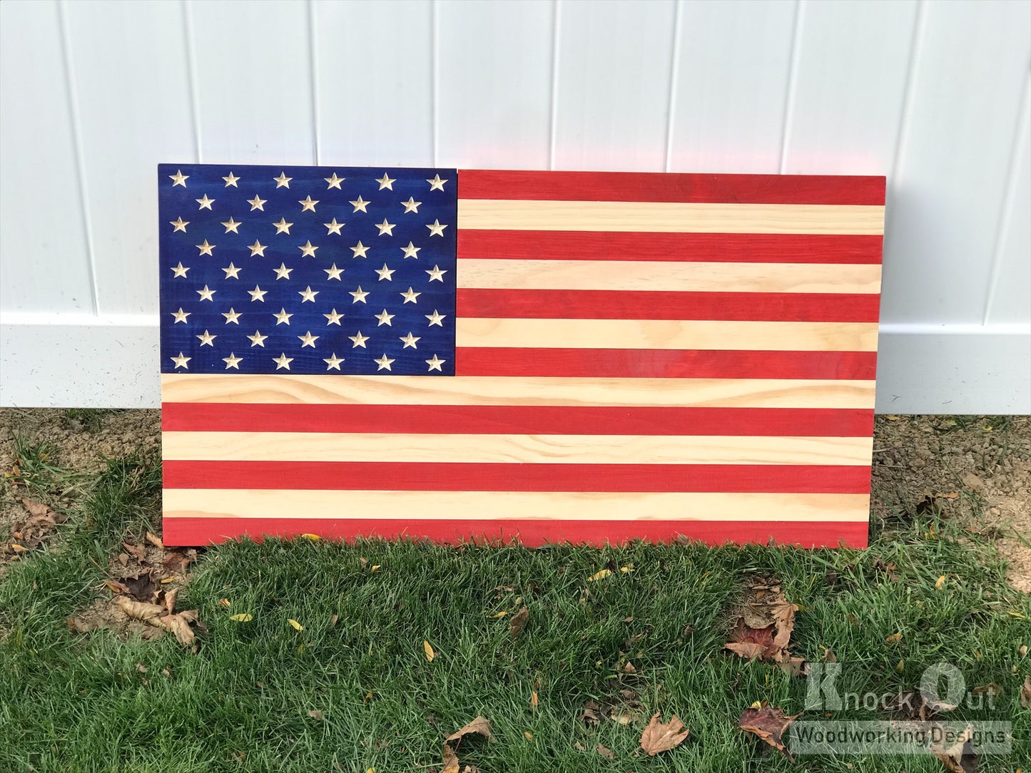 Handmade Wood American Flag