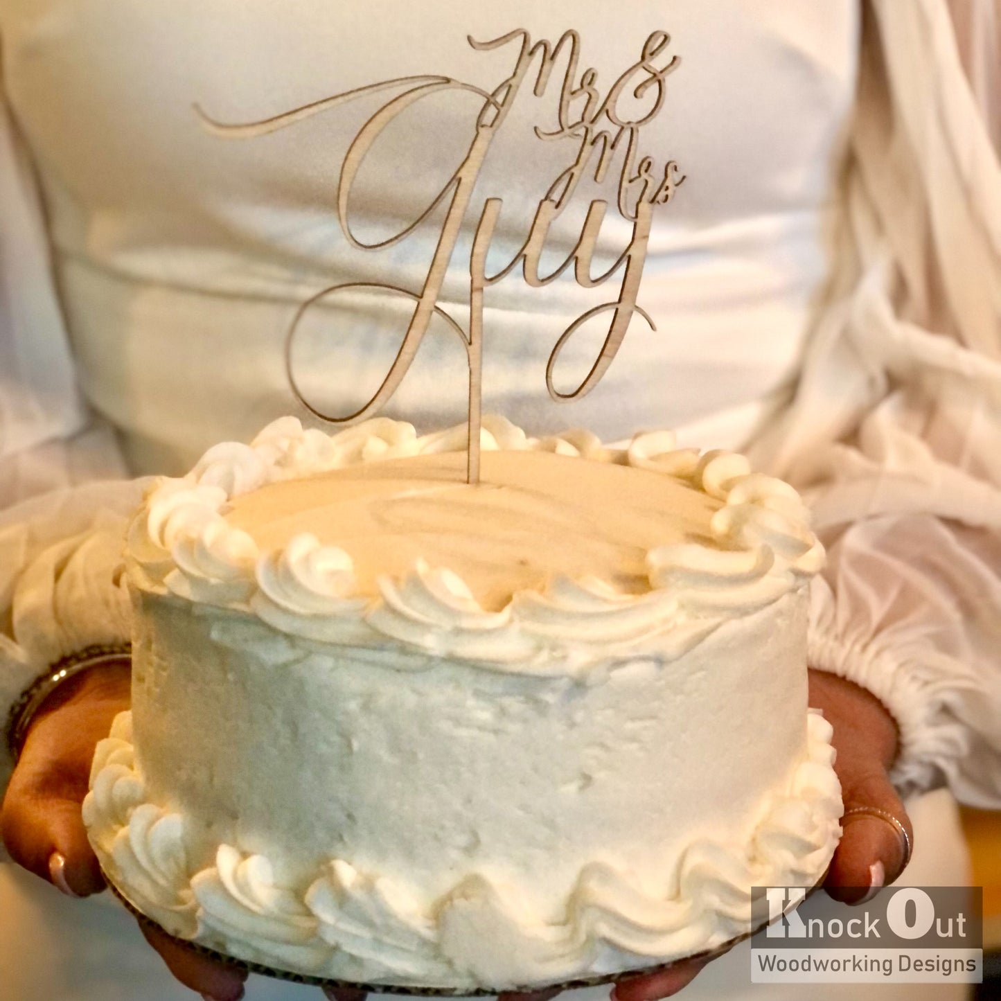 Custom Wooden Cake Topper