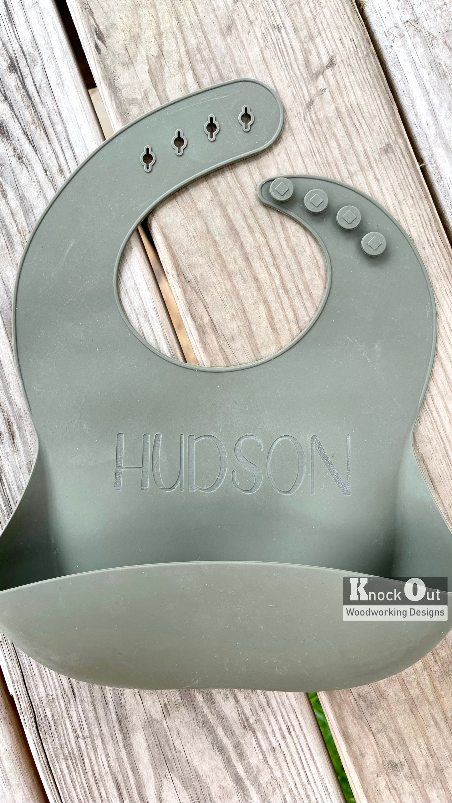 Engraved Silicone Bib