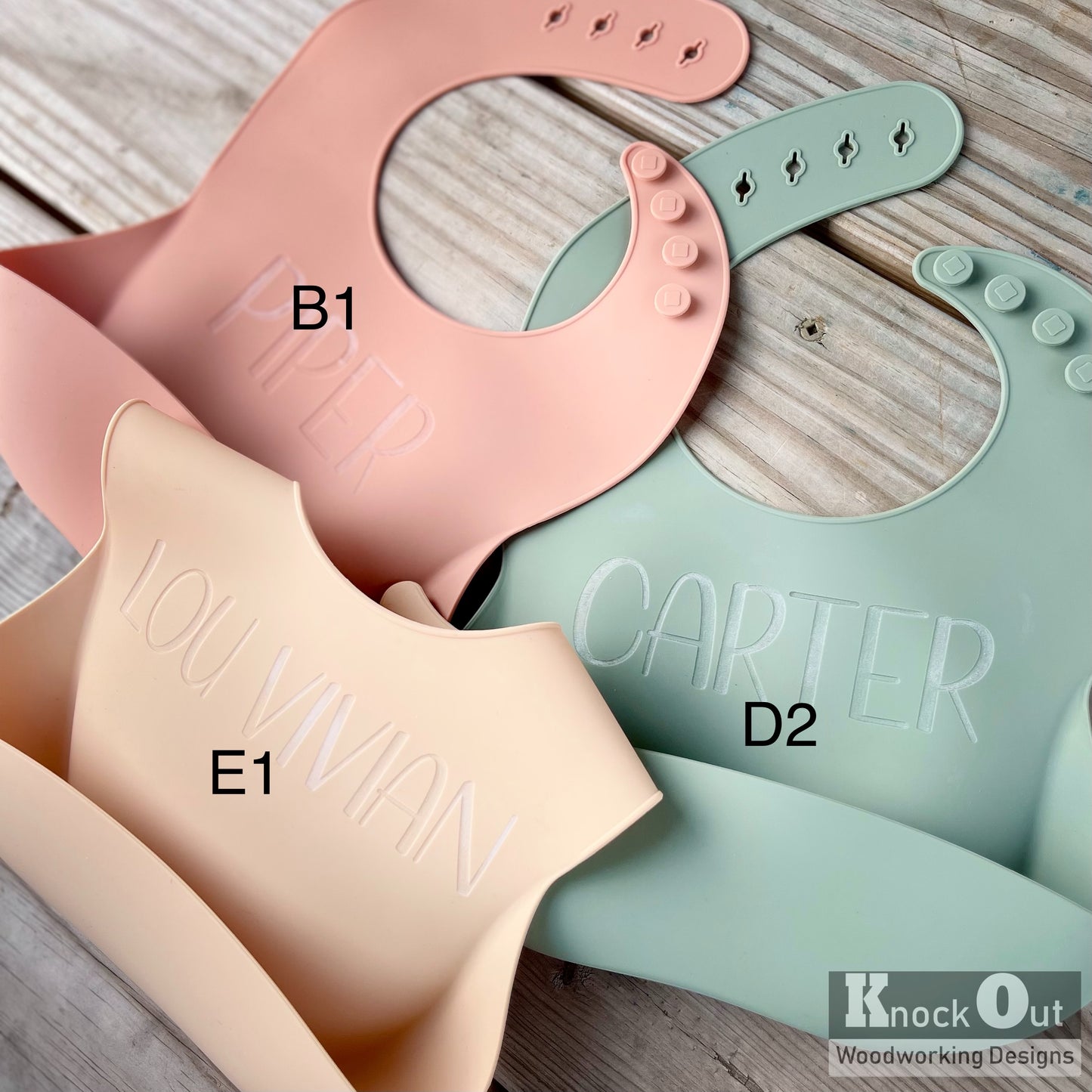 Engraved Silicone Bib