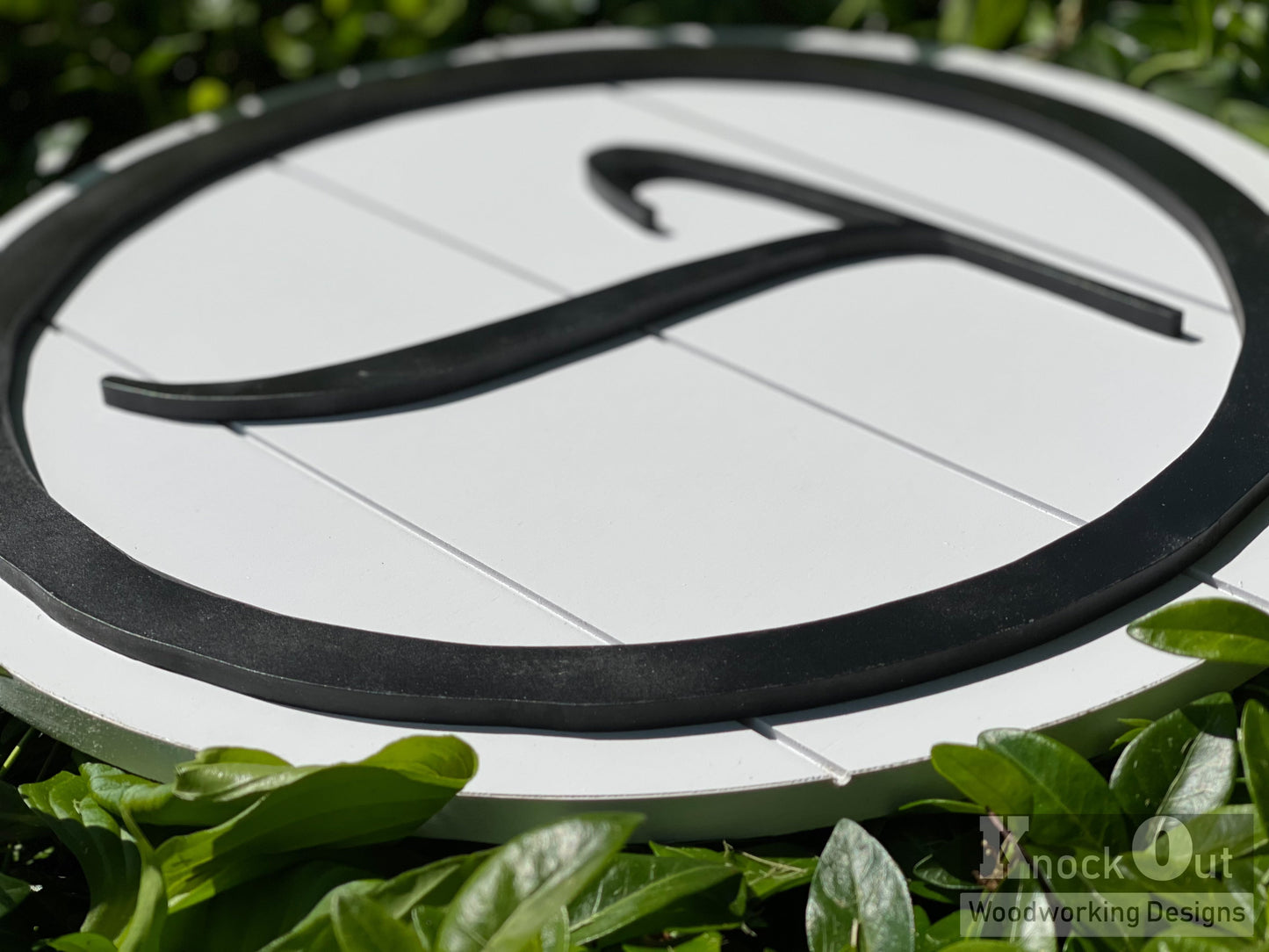 Black & White Shiplap Initial / Monogram Sign