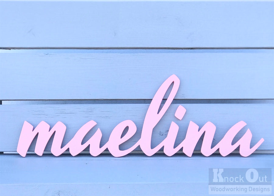3D Floating Nursery Name Cut Out