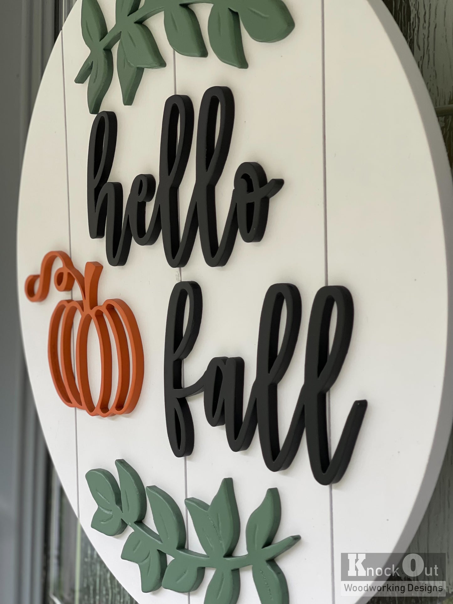 Hello Fall 18 inch 3D Door Hanger