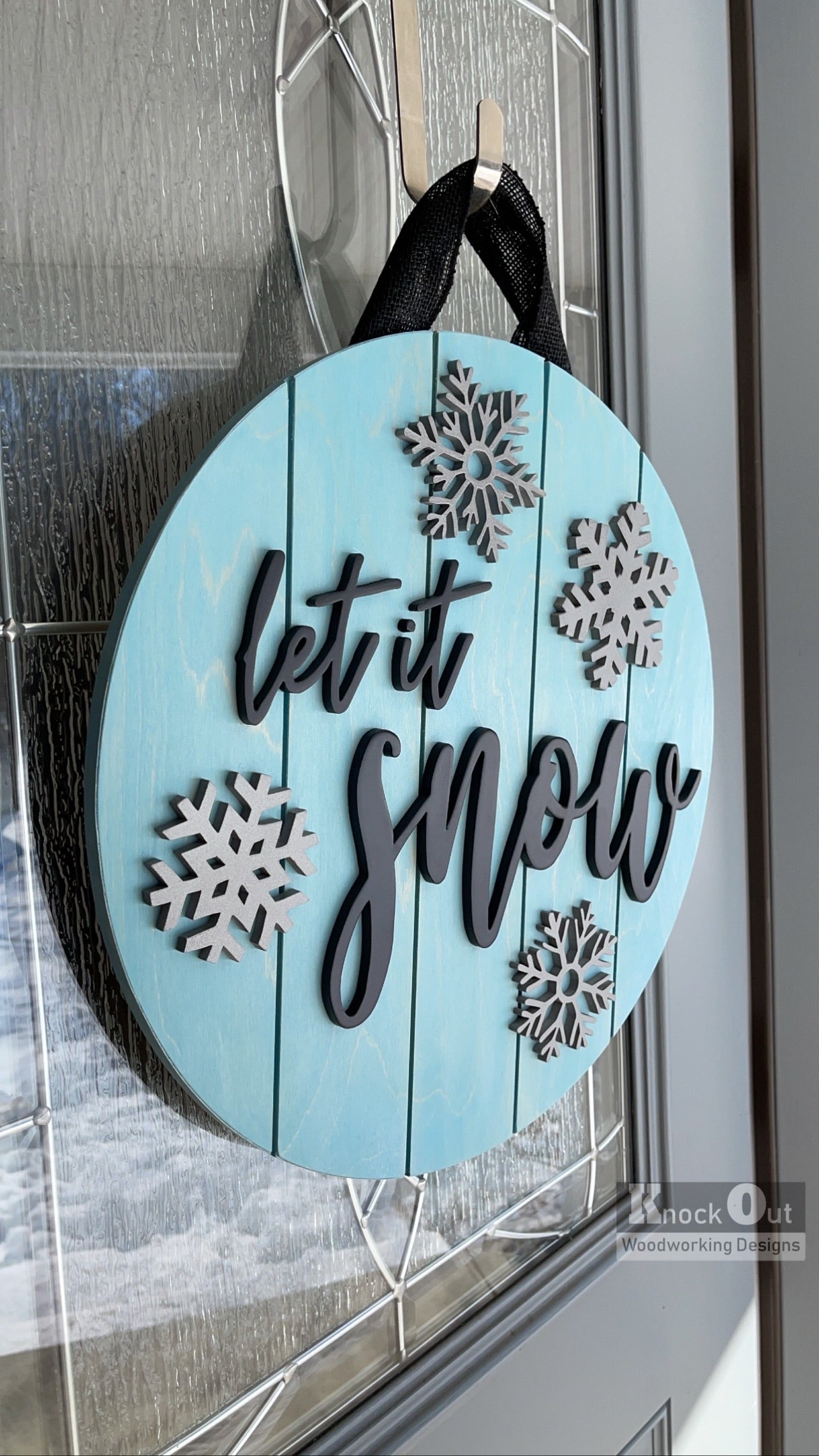 Let It Snow 18 inch 3D Door Hanger