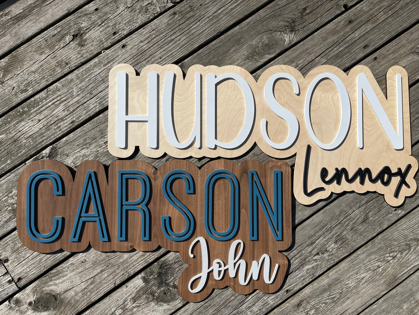 3D Silhouette Style Nursery Name