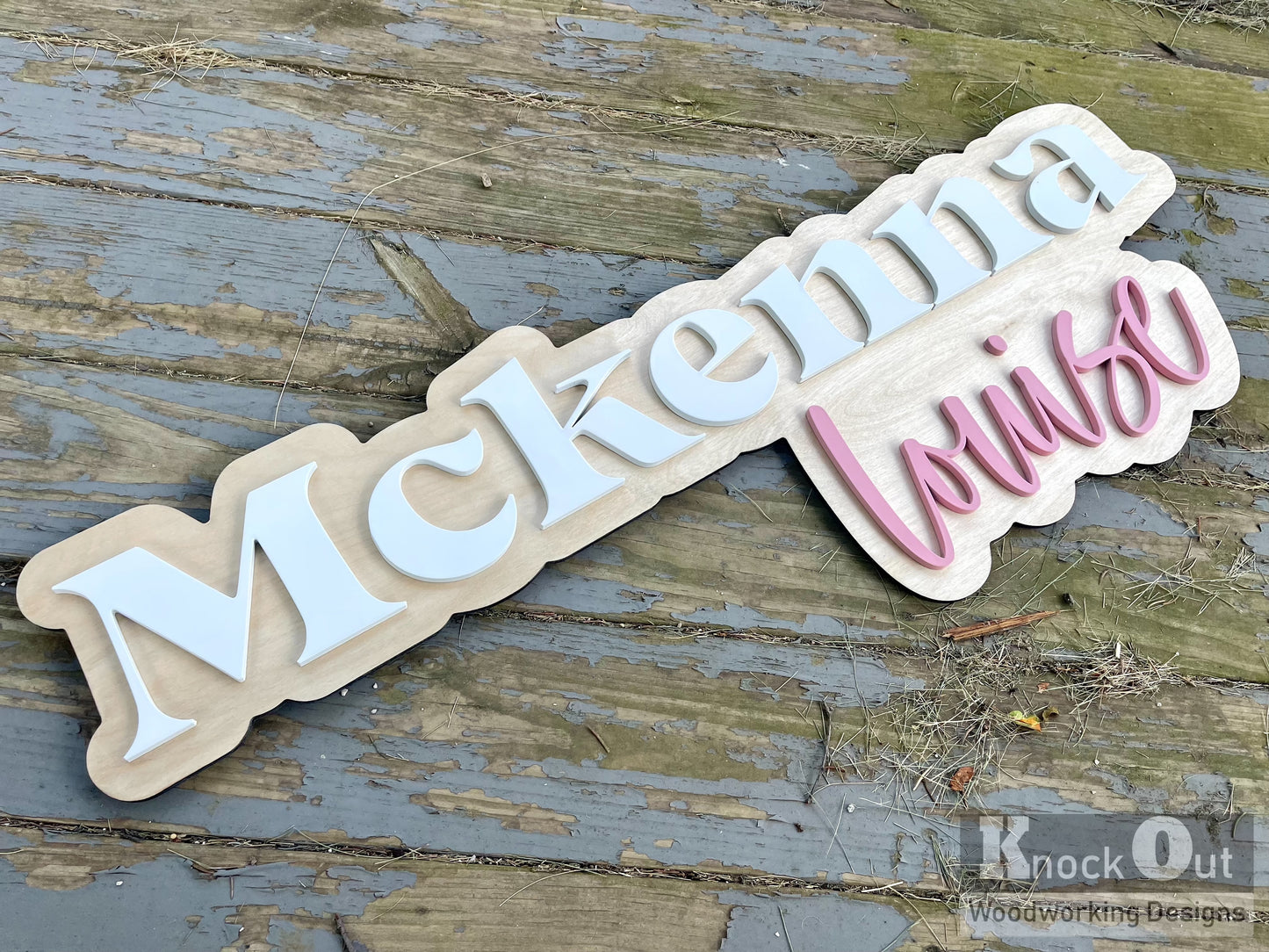 3D Silhouette Style Nursery Name