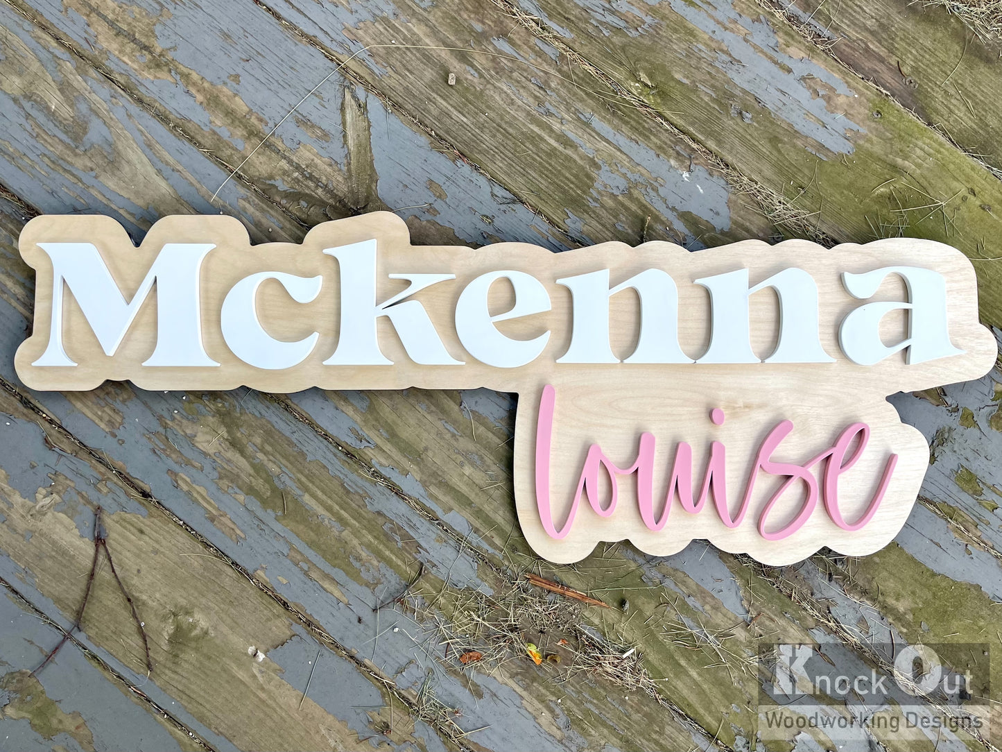 3D Silhouette Style Nursery Name