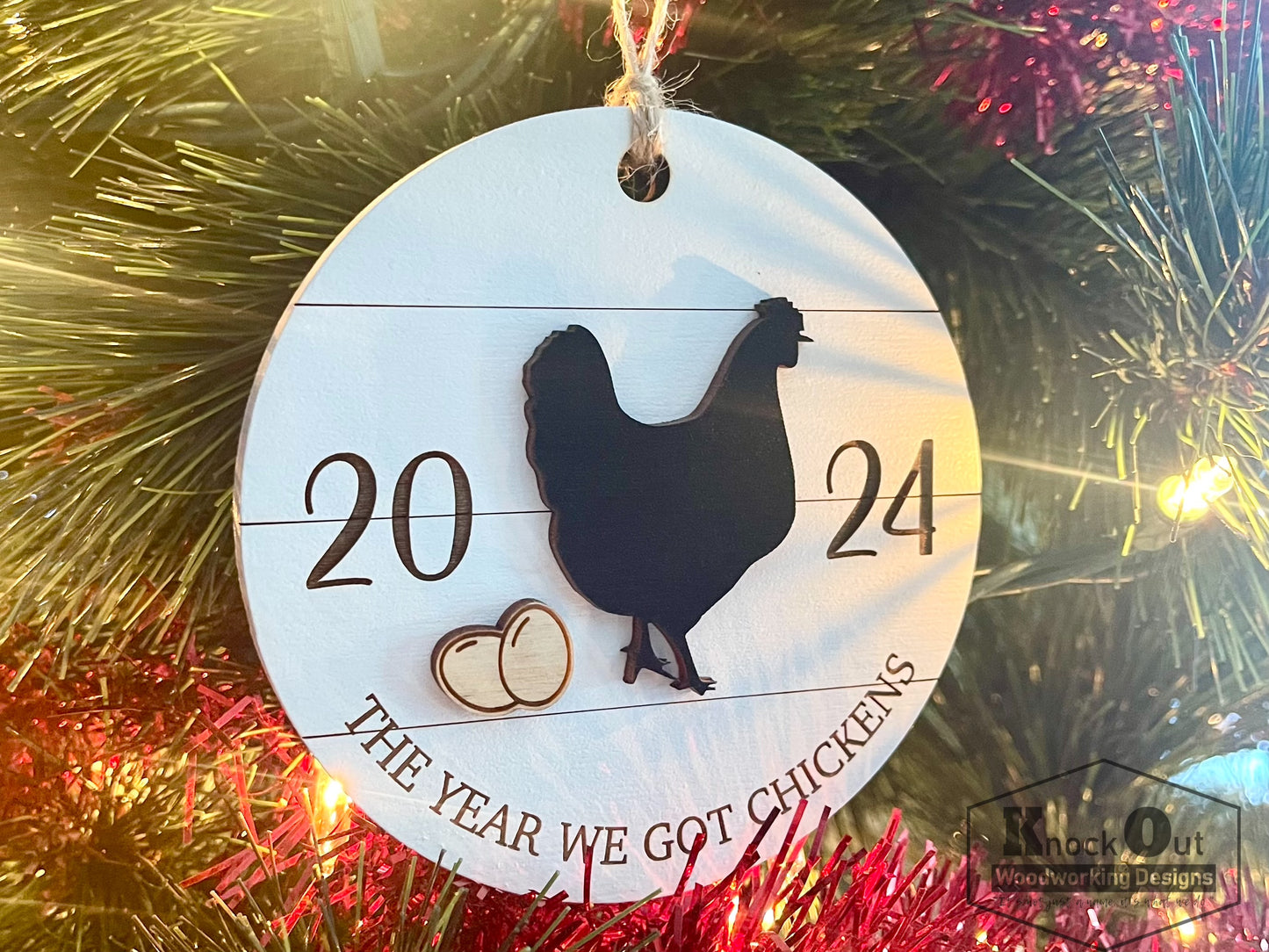 The Year We Got Chickens Ornament