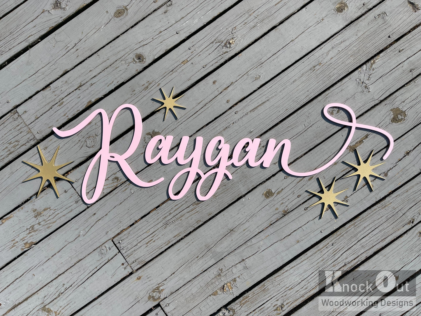 3D Floating Nursery Name Cut Out