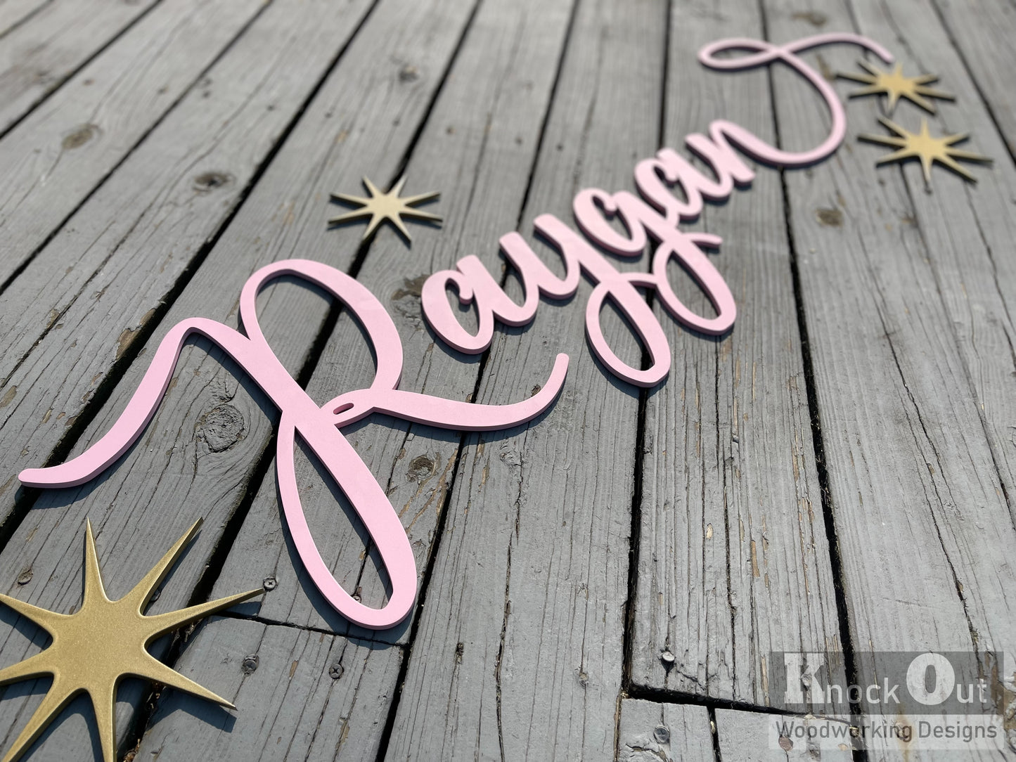 3D Floating Nursery Name Cut Out