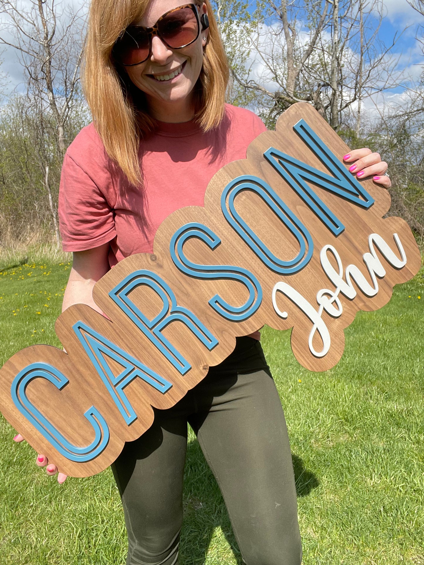 3D Silhouette Style Nursery Name