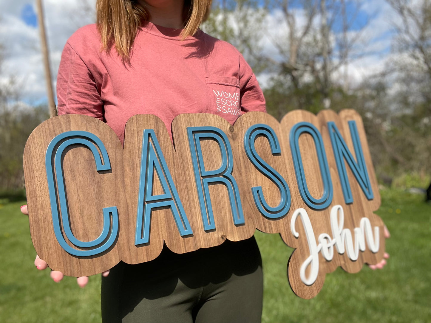 3D Silhouette Style Nursery Name