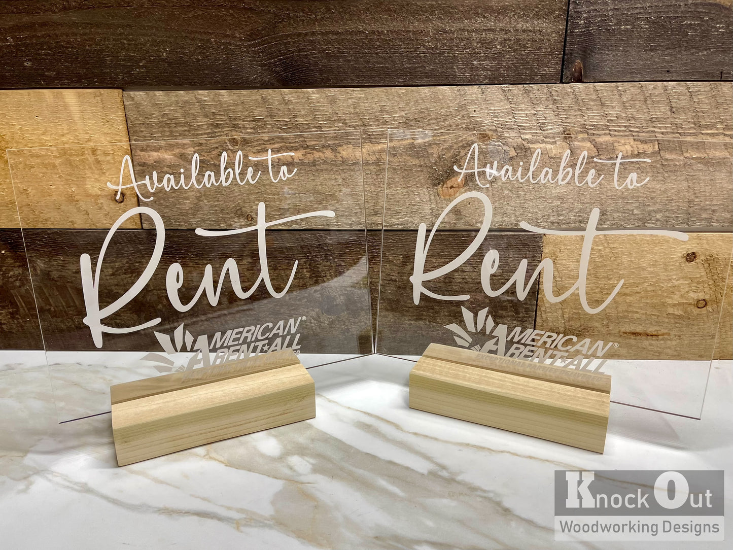 Engraved Clear Acrylic Sign | Custom Text and/or Logo