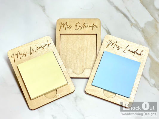 Personalized Sticky Note Holder