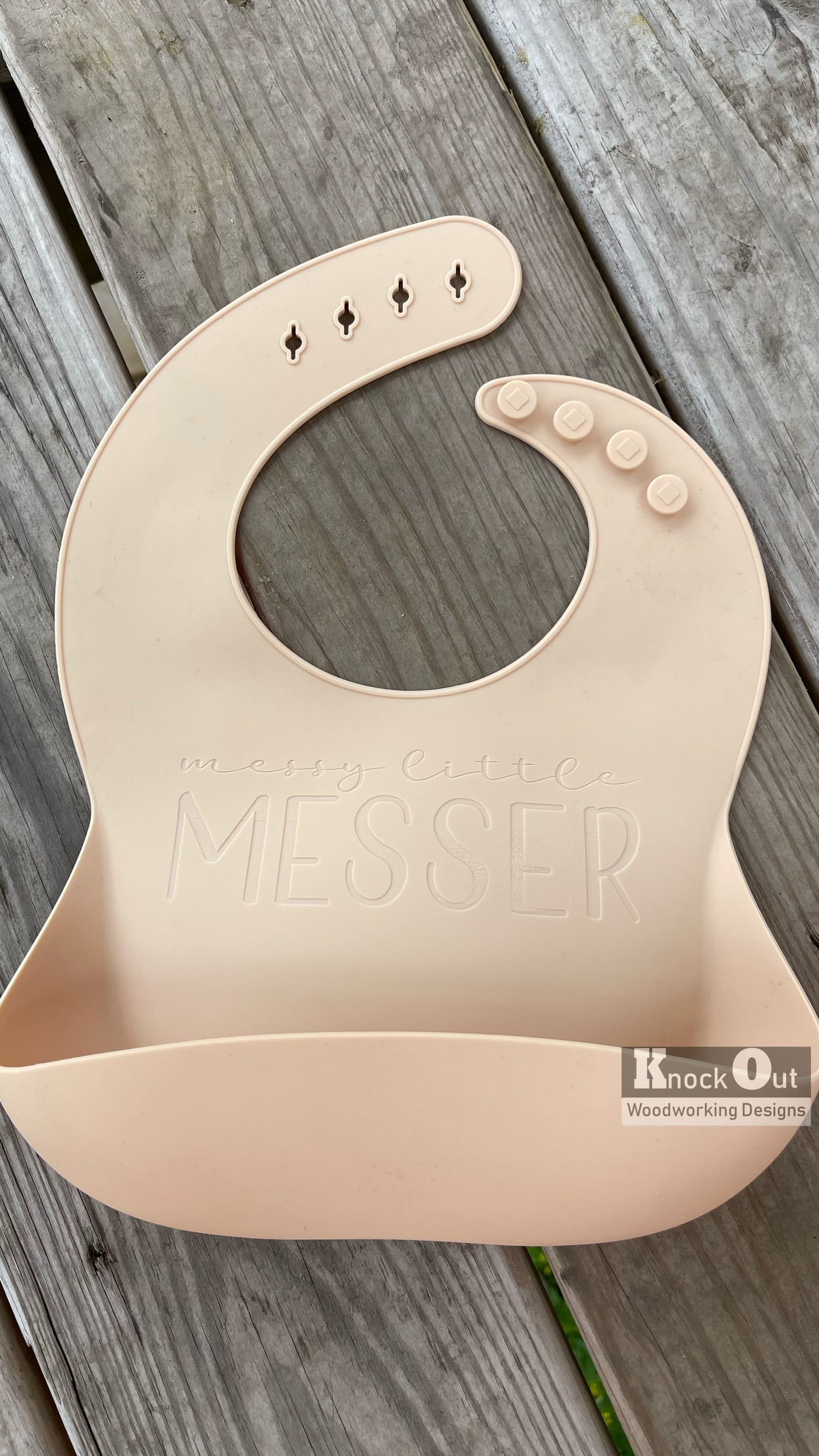 Engraved Silicone Bib