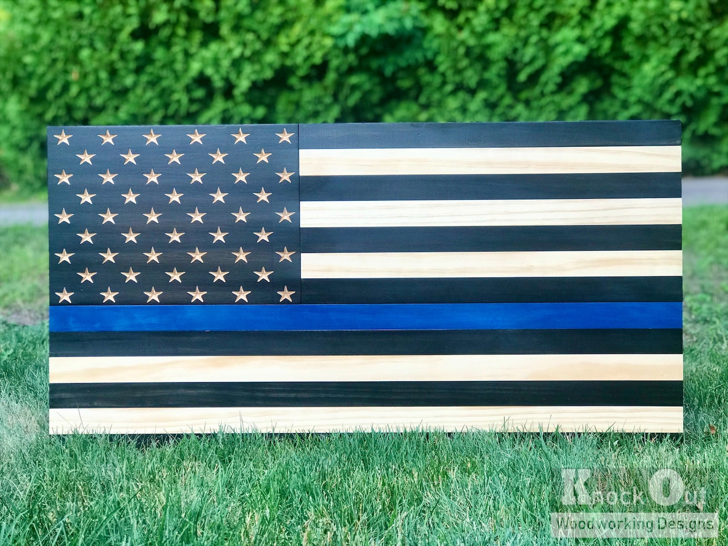 Handmade Wood American Flag