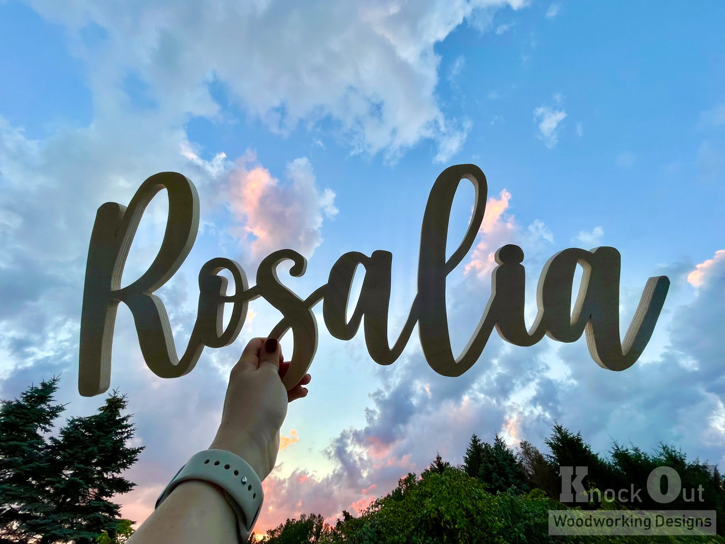 3D Floating Nursery Name Cut Out