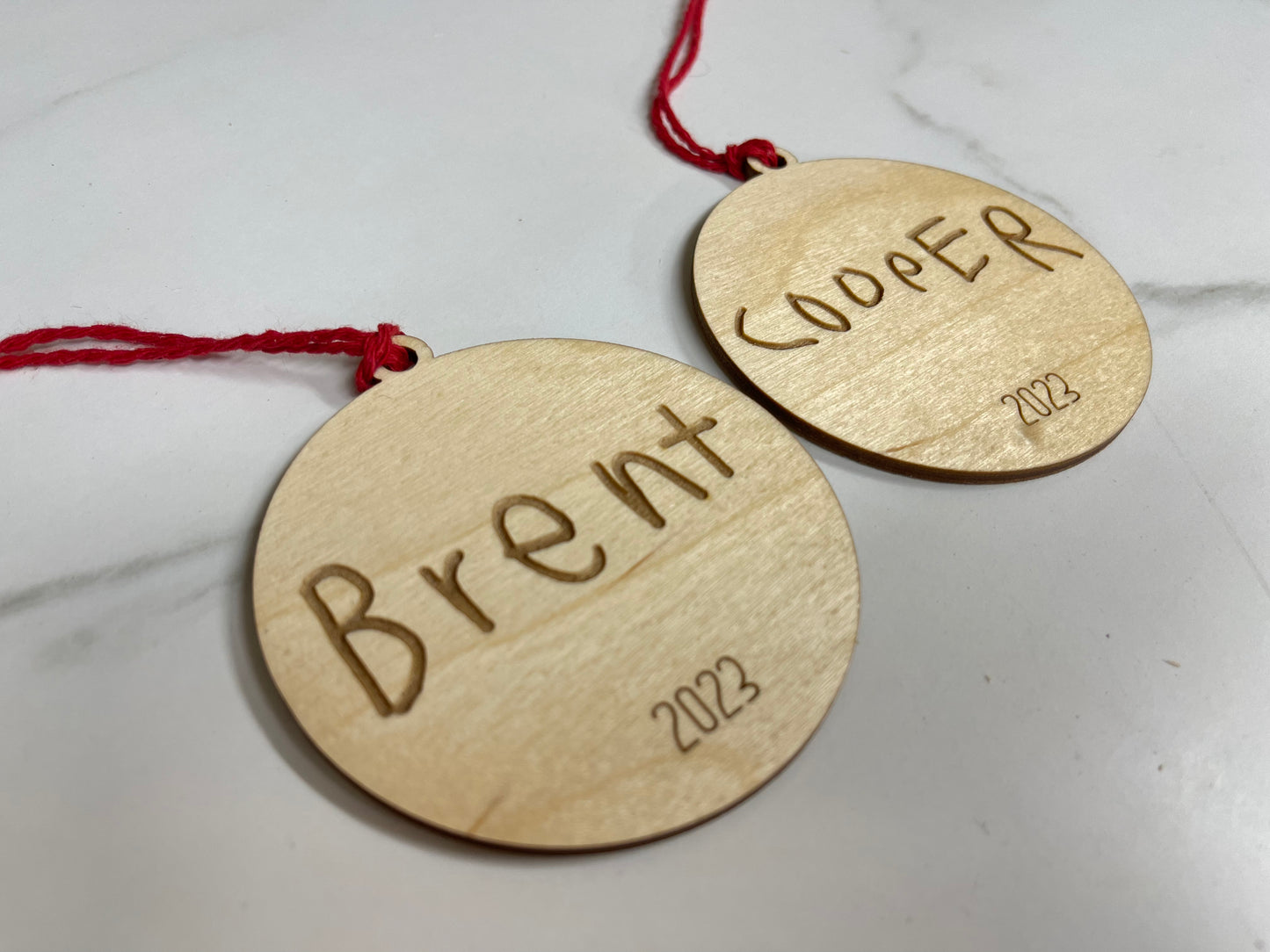 Handwriting Artwork Engraved Ornament