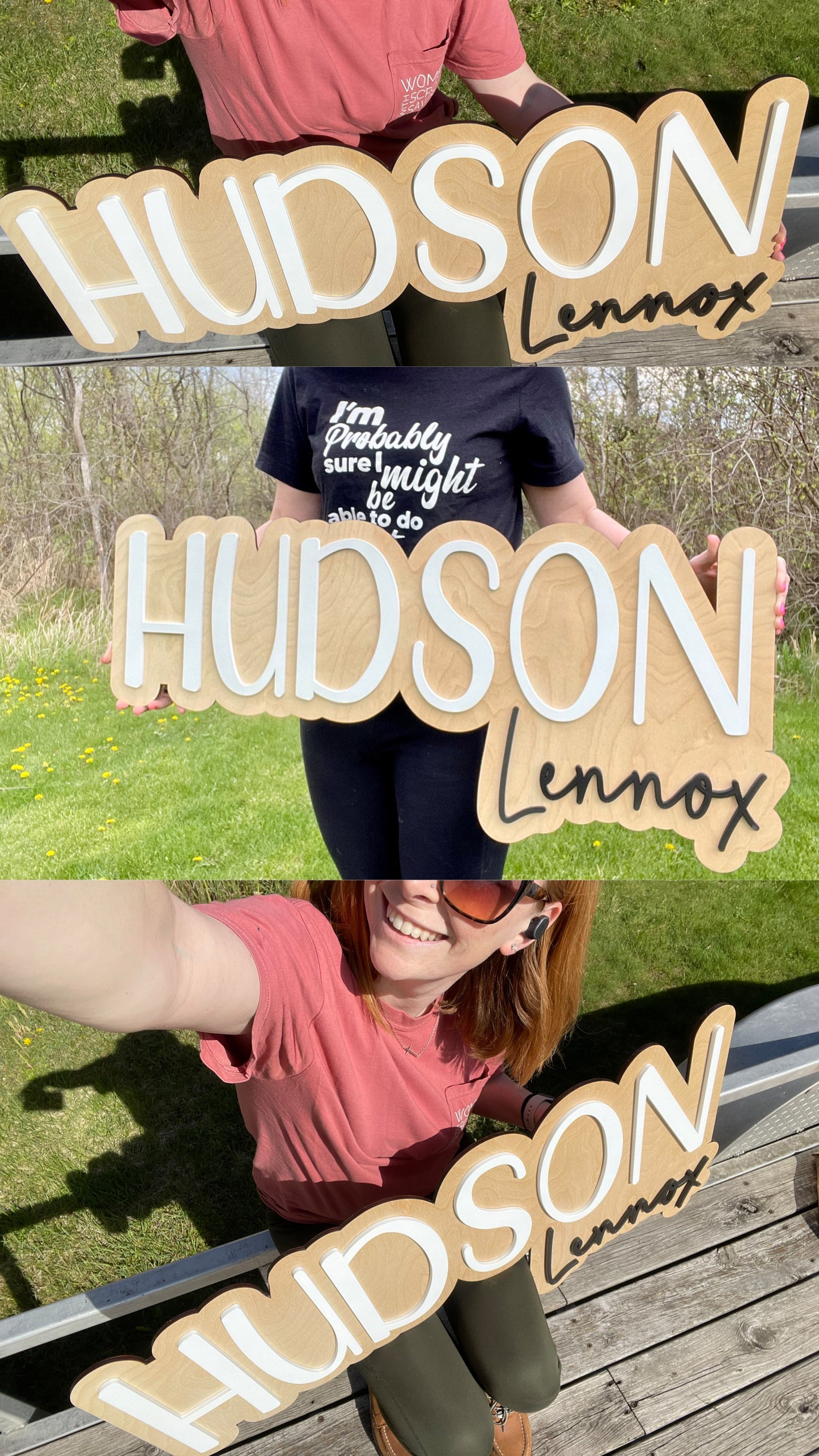 3D Silhouette Style Nursery Name