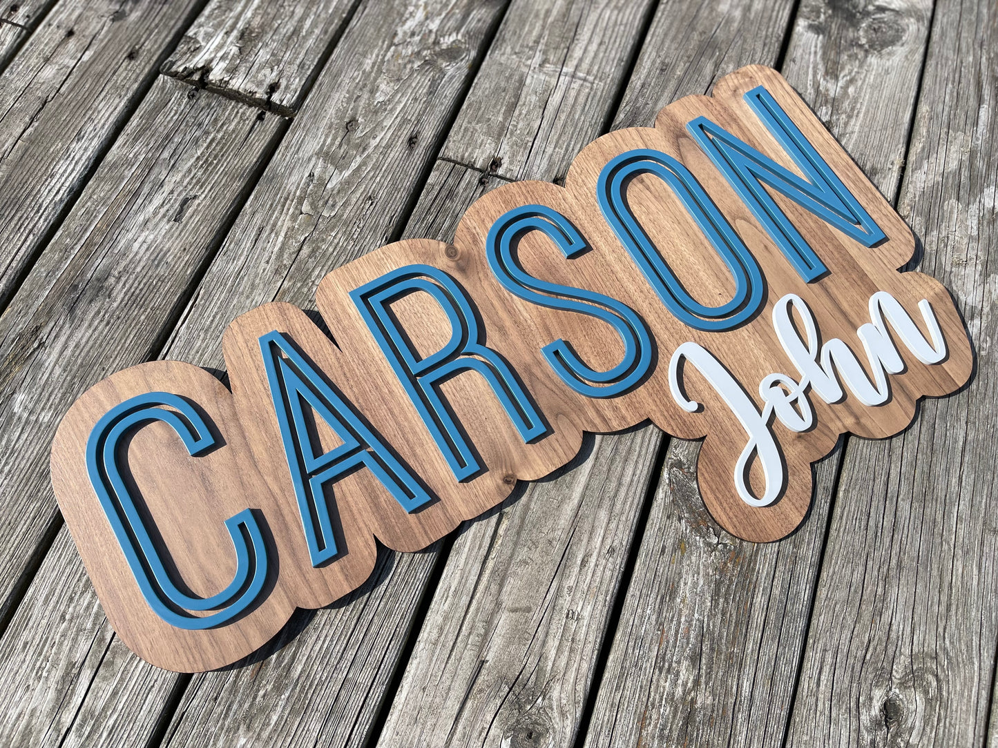 3D Silhouette Style Nursery Name