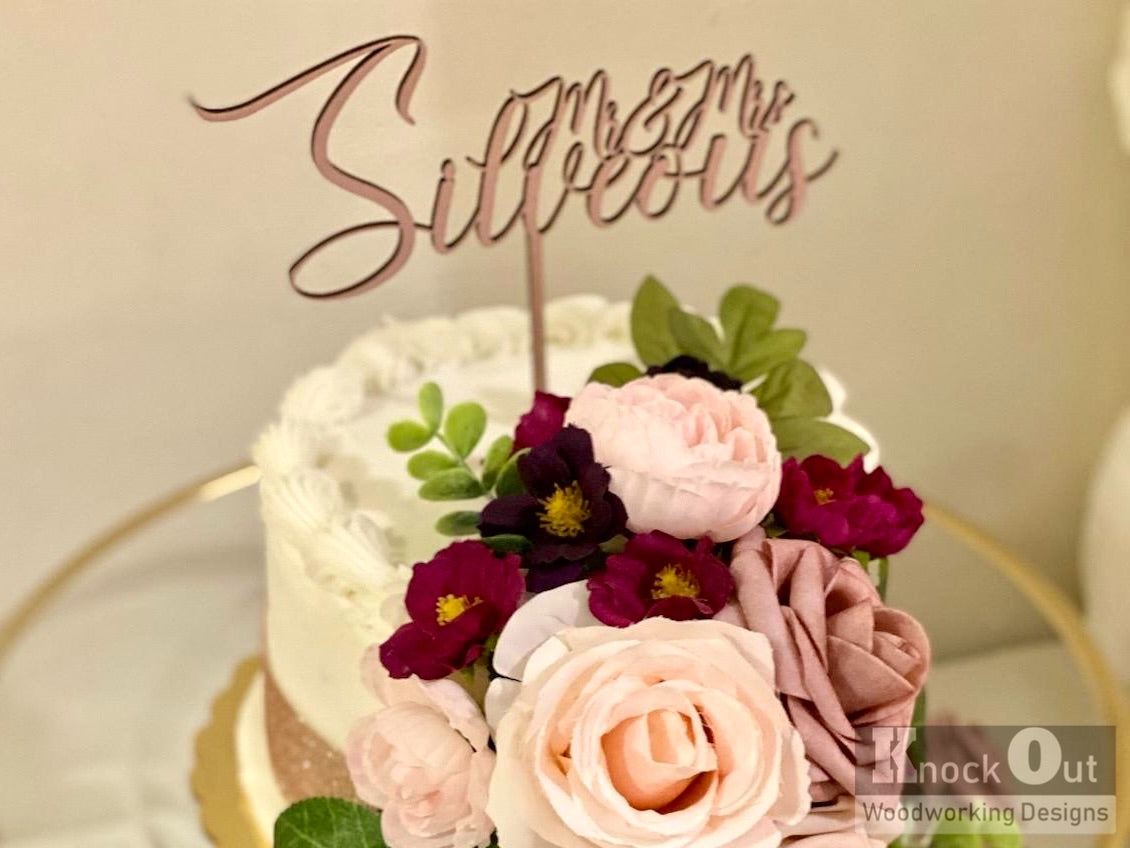 Custom Wooden Cake Topper