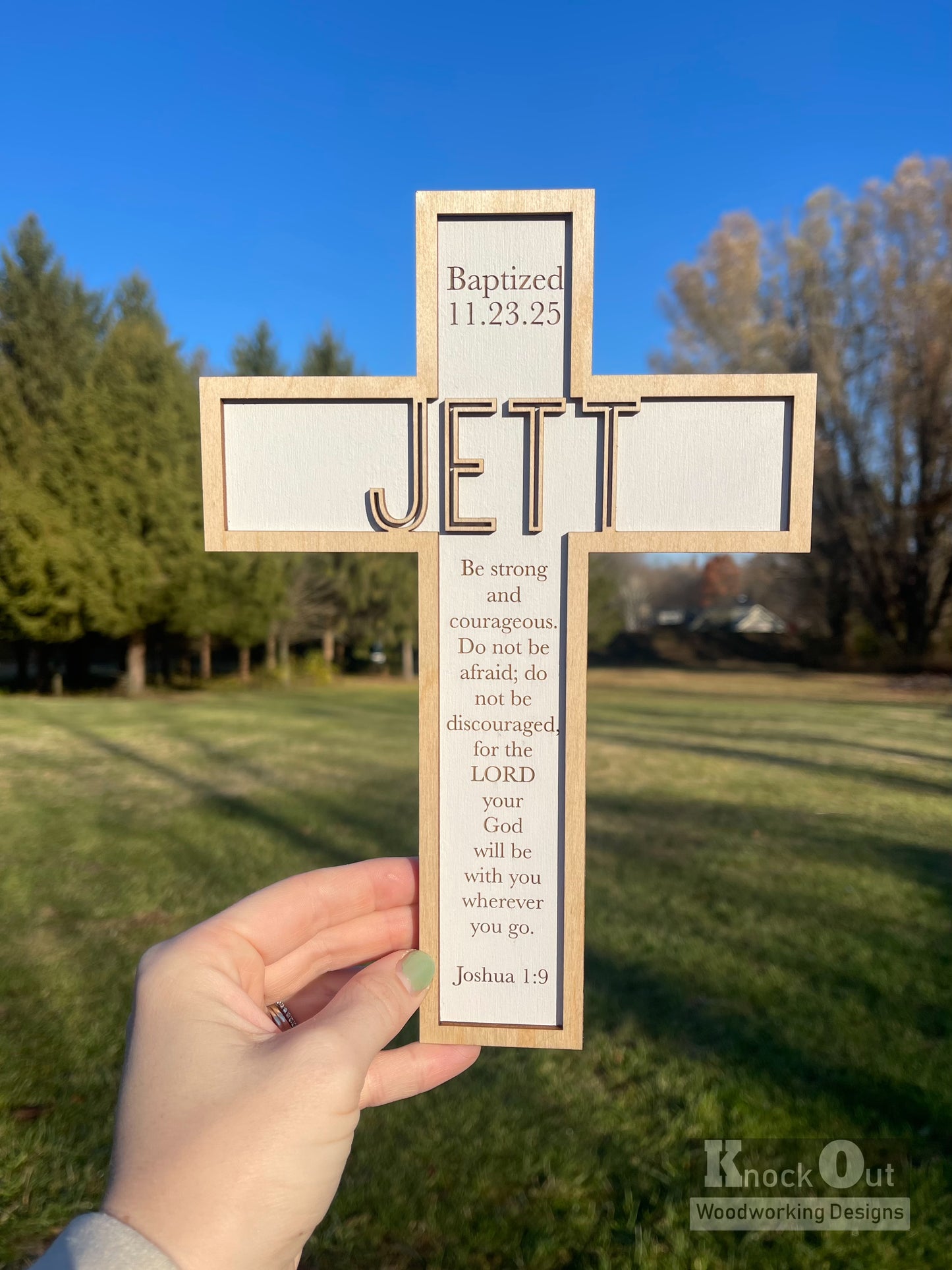 Baptism Cross Keepsake Customized